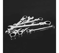 Chiave esagonale interna, chiave aperta, a prova di cricchetto, flessibile, con 72 marce, in acciaio al cromo vanadio, testa flessibile girevole a 180 gradi per applicazioni in spazi limitati