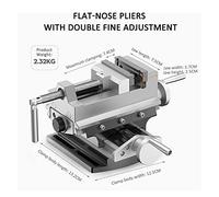 Chiave for morsa con doppia precisione di regolazione fine Banco da lavoro for impieghi gravosi for uso industriale universale Tavolo fisso con morsa a bocca piatta(Set3)