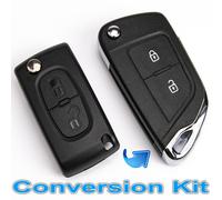 CHIAVE GUSCIO PER EUGEOT 307 308 407 5008 CITROEN C2 C3 C5 C6 KIT DI CONVERSIONE