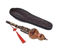 Chiave Hulusi C Key Fatte a Mano Giocattolo per Bambini in bambù Nero per Amanti della Musica per Principianti con Custodia Cinese Nodo