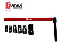 Chiave in acciaio a 7 diametri per montaggio e smontaggio dadi rubinetto - misce