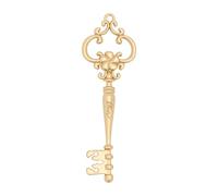 Chiave in metallo con frangipane - Metallo - 2,5x8 cm