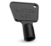 Chiave in plastica per contatore elettrico e gas (1 pezzo) - Chiave per contatore di utilità con presa triangolare - Chiave in plastica resistente nera per armadi, bidoni e accesso al contatore.