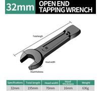 Chiave industriale 24 mm estremità aperta chiave di pregio per professionisti