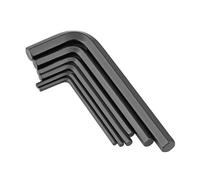 Chiave inglese for riparazione manuale M0.7 M0.9 M1.27 M1.5 M2 M2.5 M3 M4-m17 Nichelata/nera a forma di L piatta esagonale(Noir,M17-(1pcs))