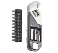 Chiave inglese pieghevole regolabile con punte Torx e cacciavite a croce, set da 10 pezzi per campeggio all'aperto, in acciaio inox, multifunzione, tascabile, con apribottiglie e strumento per raggi