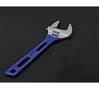 Chiave inglese regolabile, leggera, compatta, con impugnatura morbida, bocca larga e ganascia larga, capacità ganascia larga 44 mm, blu lunga (300 mm)