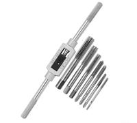 Chiave manuale regolabile con cricchetto per filettature M3, struttura in acciaio cuscinetto per una maggiore durata, adatta per l'uso su metalli più morbidi come l'alluminio (set da 8 pezzi)