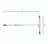 Chiave maschio a t impronta torx 280 ttx t7