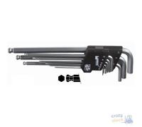 Chiave Maurer Plus Esagonale Lunga Testa Sferica Serie 9 Pezzi Acciaio S2 Mm