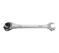 Chiave metrica per tubi da 8-19 mm con cricchetto e estremità aperta, costruita con acciaio al cromo vanadio per precisione e longevità (19 mm)