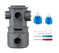 Chiave multifunzione 16 in 1 per rubinetti da cucina e bagno, aeratore e valvola angolare con punte esagonali, compatibile con dispositivi da 22 mm/24 mm/35 mm/40 mm (C)