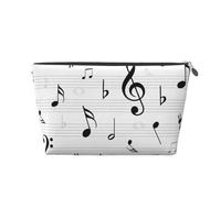 Chiave Note Musicali Foglio Simbolo Treble Abstract, Borsa da toilette Borsa per trucco Borsa per cosmetici Borsa da toilette da viaggio portatile
