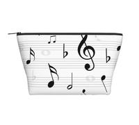 Chiave Note Musicali Foglio Simbolo Treble Abstract, Borsa da toilette Borsa per trucco Borsa per cosmetici Borsa da toilette da viaggio portatile