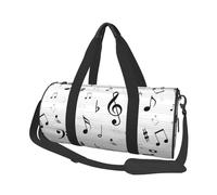 Chiave Note Musicali Foglio Simbolo Treble Abstract, Borsone da viaggio di grande capacità Borsa rotonda Borsa da viaggio sportiva Borsa da viaggio Borsa da fitness