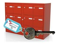 Chiave Pass PTT N10 - Apre serrature cassette postali & edifici (Standard Post) - Acciaio nichelato - Chiave del fattore N10