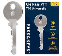 Chiave Pass PTT T10 Universale per Cassette Postali - Compatibile con Citofoni e Serrature di Edifici - Ideale per Consegnatari, Agenti Immobiliari e Artigiani (1)