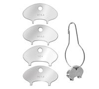 Chiave per aeratore per rubinetto lavello - Set di ricambio in acciaio da 4 pezzi, strumento per chiave aeratore per accessori per rubinetti con alloggiamento filettato, strumento D