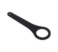 Chiave per asse centrale per mountain bike con piastra dentata integrata per una presa salda e sicura durante la manutenzione della bicicletta e le procedure di rimozione dell'asse (nero)