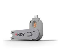 LINDY 40623 - Serratura porta USB-A (1 chiave, 1 serratura), arancione