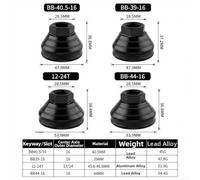 Chiave per bsa Acciaio CNC per Movimento Centrale Chiave per | Per filettature per cave, compatibilità per multipla, acciaio CNC, presa per sicura, uso professionale(Silver 12-24)