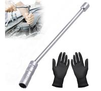 Chiave per Candele Auto, 16mm Chiave per Candela di Accensione, Magnetica Chiave per Candele con Giunto Universale, Candela a 12 Angoli, 3/8 "Set di Guidatore a 360 °, per la Maggior Parte delle Auto