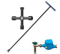 Chiave Per Contatore 'Acqua,Chiave A T Per Valvola Di Ritegno - Per Valvole A Manico A T | per Idraulica Domestica Giardino Prato Irrigazione Cortile Campeggio Esterno