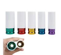 Chiave per Dati delle Ruote,Coperture di Protezione Antigraffio - Set 5 Socket Acciaio Per Dadi Ruote | Per Camion Auto SUV Berlina Servizio Freni Rotazione Gomme Foratura Officina Garage Domestico