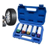 Chiave per Dati delle Ruote,Utensili Per Riparazione E Protezione Cerchi,Kit di Cinque a Parete Sottile | Per Camion Auto SUV Berlina Servizio Freni Rotazione Gomme Foratura Officina Garage Domestico