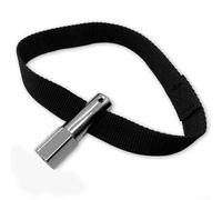 Chiave per filtro dell'olio in tela con anima in acciaio resistente e finitura protettiva, accoppiata con cintura in nylon regolabile per uso ripetuto (120 mm)