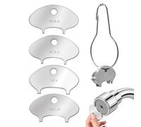 Chiave per la Rimozione 'Aeratore del Rubinetto | 4 Pezzi Inseritore in Acciaio Inossidabile - Strumento per la Rimozione 'Aeratore del Lavello | Per Restrittori Rubinetto Filettato Regolare Di Dimens