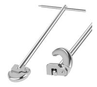 Chiave per lavabo, 30 x 11 x 11 cm, strumento idraulico in acciaio al carbonio, chiave multifunzionale sotto lavello con impugnatura antiscivolo | Smontaggio per cucina, bagno, Ba