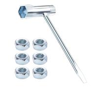 Chiave per Motosega e 6 Dadi a Vite Compatibile con Stihl 017, 018, MS170, MS180, 019, 020, 021, 023, MS230, MS250, 024, 025 - Strumento di Riparazione con Cacciavite 13 × 19 mm, Resistente e Durevole