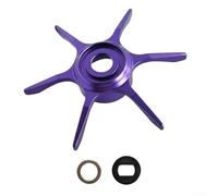 Chiave per mulinello da pesca per Daiwa Alphas Air SV TW per ZILLION per STEEZ Ryoga Tatula, strumento a sei stelle in lega di alluminio da 65 mm con 2 guarnizioni, oro (viola notte scuro)