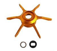 Chiave per mulinello da pesca per Daiwa Alphas Air SV TW per ZILLION per STEEZ Ryoga Tatula, strumento a sei stelle in lega di alluminio da 65 mm con 2 guarnizioni, oro (oro profondo)