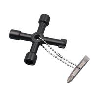 Chiave per porta tascabile, chiave a croce a 4 vie, strumenti marini regolabile, chiave dinamometrica ad alta precisione con impugnatura ergonomica antiscivolo, strumento portatile multiuso per
