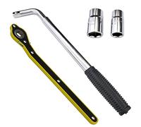 Chiave per raggi da 36-51 cm con inserti CR-V standard + chiave a cricchetto con snodo a 360° che fa risparmiare fatica (esagono)