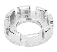 Chiave per raggi professionale per bici, 8 vie, capezzolo per raggi multi-dimensione, strumento per centratura della ruota chiave, struttura durevole in acciaio al molibdeno per (Argento)