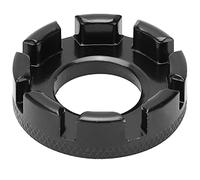 Chiave per raggi professionale per bici, 8 vie, capezzolo per raggi multi-dimensione, strumento per centratura della ruota chiave, struttura durevole in acciaio al molibdeno per (Nera)