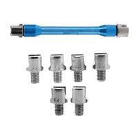 Chiave per Raggi Ruota Moto in Metallo Blu, Strumento Regolazione | Design Ergonomico, Uso Versatile e Portatile, Set Completo Ricambio, per Manutenzione della Moto