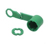 Chiave per rimozione pasta Bimby TM21, chiave di smontaggio in plastica con apertura a fiore e funzione apriscatole, cucina verde e nera (verde)