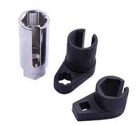 Chiave per rimozione sensore di ossigeno - Presa offset da 22 mm (1 pezzo) Acciaio trattato termicamente | Strumento di riparazione automobilistica, presa del collettore di scarico, rimozione 'ins