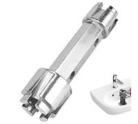 Chiave per rimuovere lo scarico della vasca, resistente, in lega di alluminio per vasca da bagno e doccia, per impianti idraulici fai da te, rimozione di spud, lavelli, facile strumento di