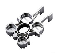 Chiave per rubinetto multiuso 12 in 1, chiave regolabile per rimuovere lavandini e rubinetti, con impugnatura antiscivolo, per lavori di riparazione idraulica del bagno, finitura argentata, kit di