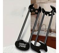Chiave per rubinetto, utensile multifunzionale per l'installazione di rubinetti per lavandino, adatto per la riparazione delle tubature sotto il lavello. Design a doppio asse, manico regolabile, coppi