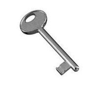 Chiave per serratura AGB patent colore cromo opaco CIFRATURA N.7. Apre tutte le serrature patent AGB N.7