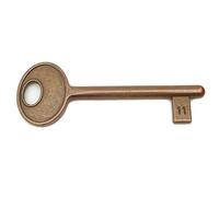 Chiave per Serrature a Incasso AGB. (CIFRATURA N. 11, BRONZATO)