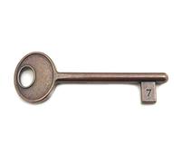 Chiave per Serrature a Incasso AGB. (CIFRATURA N. 7, Bronzato)