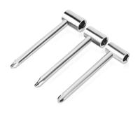 Chiave per Truss Rod per Chitarra, 3 Pezzi 7 Mm/8 Mm/6,35 Mm Strumento di Regolazione del Manico della Chitarra per la Manutenzione (Argento 6,35 mm + 7 mm + 8 mm tre set)