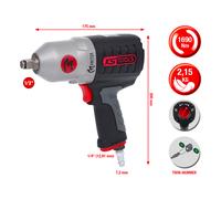KS Tools 1/2 " Avvitatore ad Aria 1690Nm 515.1210 Monster Cacciavite